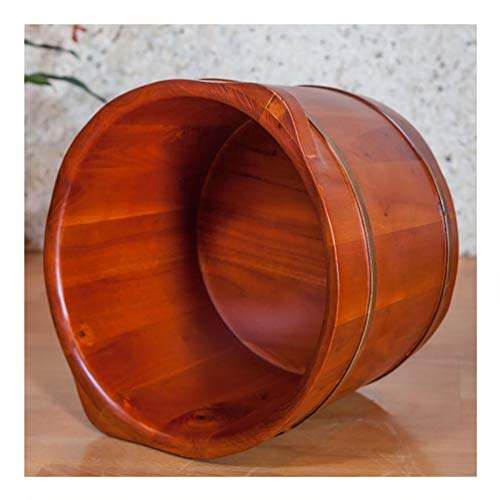 Balde grande para baño de pies de madera miniatura 3