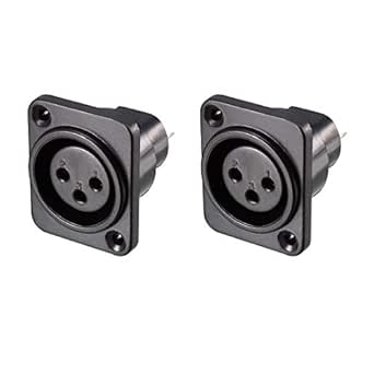 Lot De 6 Connecteurs XLR Femelle Panneau Montage – Adaptateur Microphone, Référence YL3055, Marque Uxcell