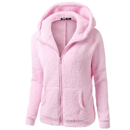 Abrigo de lana con capucha de invierno cálido para mujer, suéter con...