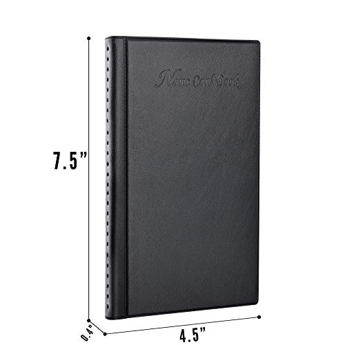 Professional Business Card Holder/Book With Black Cover, Holds 300 Business Cards #TOP2