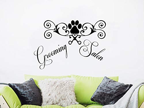 Kreative Decals NS Wall Decal Animals Vinyl Sticker Decals Petshop Grooming Salon Dog Scissors Comb Home Decor Art Design Window Interior Ns431 cover