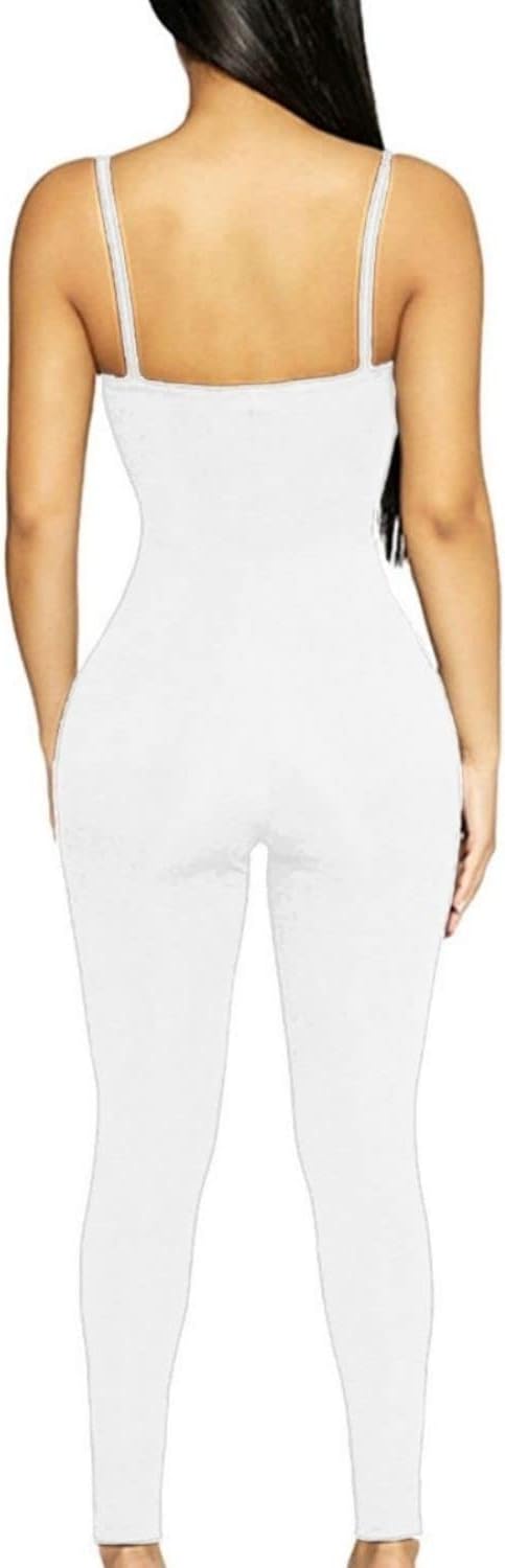 Women Spaghetti Strap Bodycon Tank One Piece Jumpsuits Rompers Playsuit - Image 2