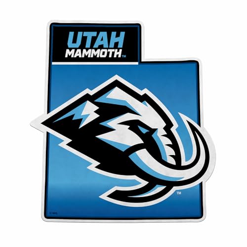 Rico Industries NHL Hockey Utah Mammoth State Shape Shape Cut Pennant - Home and Living Room Décor - Soft Felt EZ to Hang