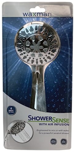 Regadera de mano Waxman 3.75 pulg 6 ajustes cromada miniatura 2