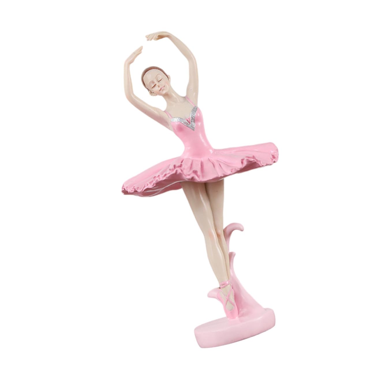 Décoration créative de ballerine rose, statuette résine maison - 8