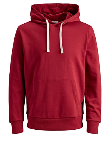 Jack & Jones Nos Hombre Jjeholmen Sweat Hood Noos Sudadera con Capucha Not Applicable, Rojo (Rio Red Fit: Reg Fit), Large (Herstellergröße: L)