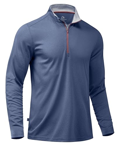 Obla Golf Quarter Zip Pullover for Men Mock Neck Sweatshirt
