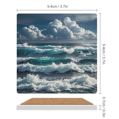 Dessous de verre en céramique absorbante anti-rayure pour table basse moderne