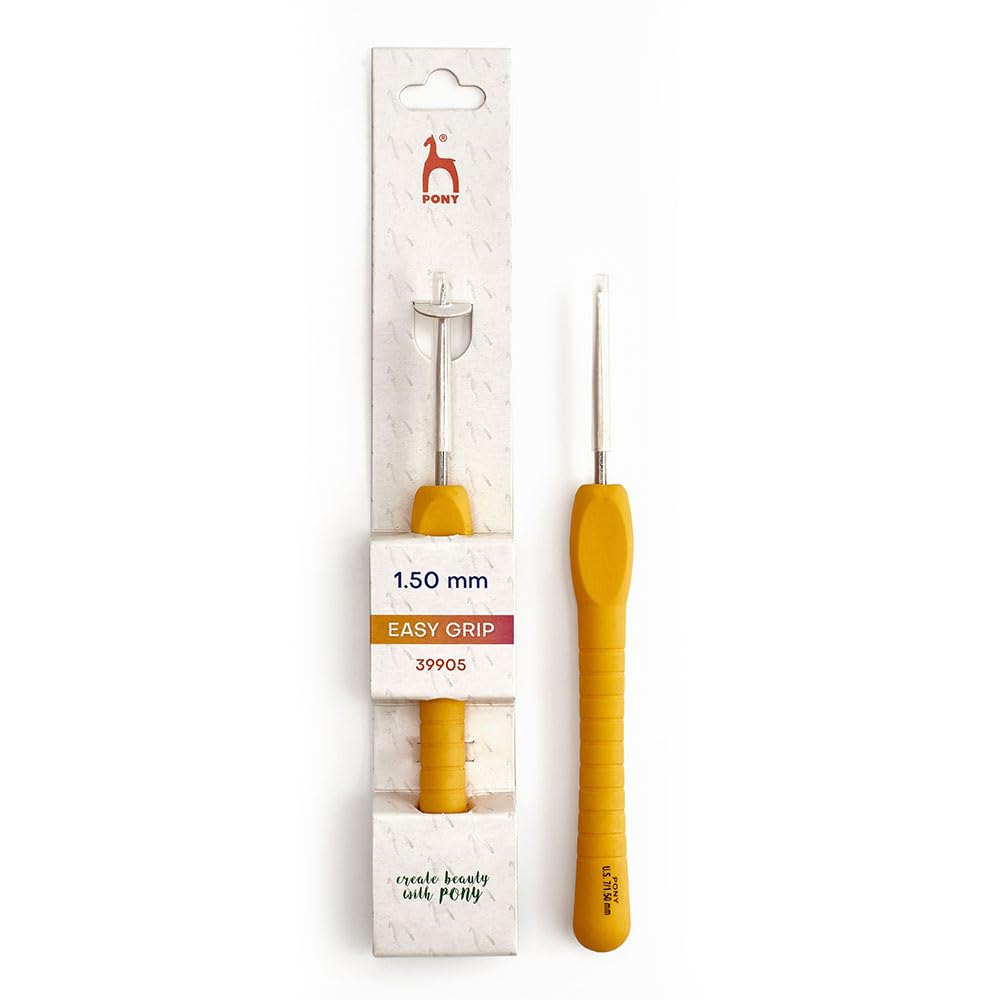 Pony Easy Grip Crochet Hook 1.50mm - Steel - 1pc