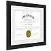 Americanflat 11x14 Black Diploma Frame - Displays 8.5x11 with Mat or 11x14 Inch Without Mat - Shatter-Resistant Glass - Hanging Hardware Included (2-Pack)