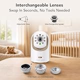 Infant Optics DXR-8 PRO - Patented Active Noise Reduction (ANR), 5” HD Video Baby Monitor with 1 Camera, No WiFi, Hack-Proof,Pan Tilt Zoom, Interchangeable Lens