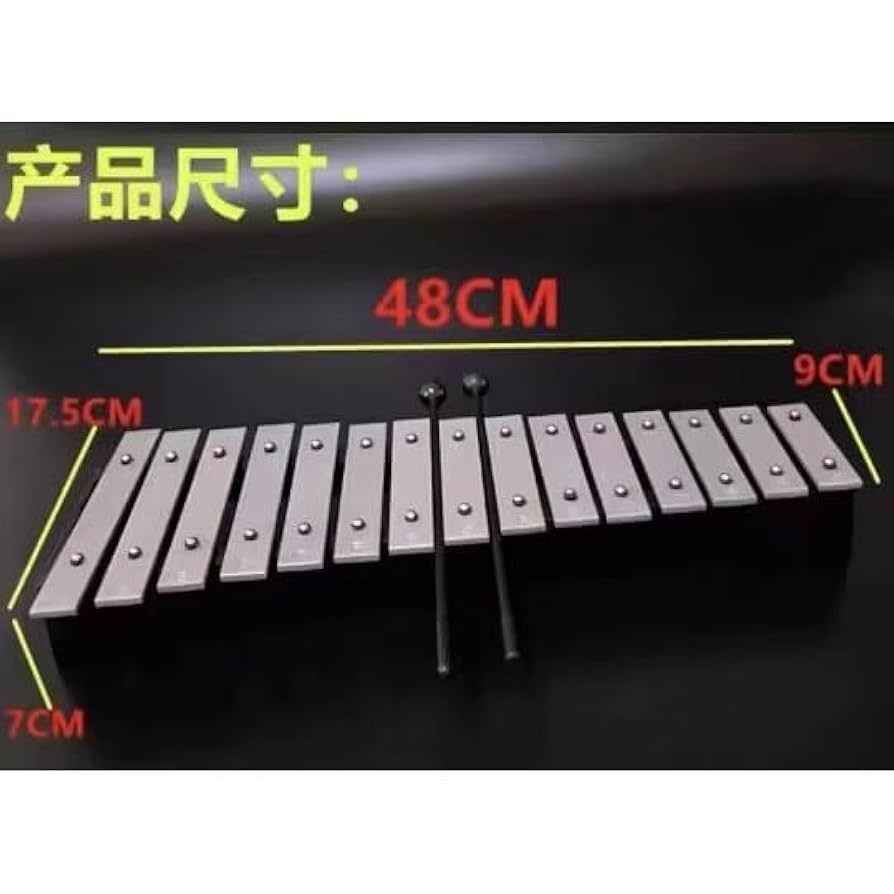 Amazon | 木琴 楽器 正確な15音アルミ板打楽器木琴シルバー15