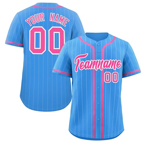 Custom Stripe Baseball Jersey for Men Women Youth Personalized Hip Hop Baseball Shirt Stitched Name Number Logo