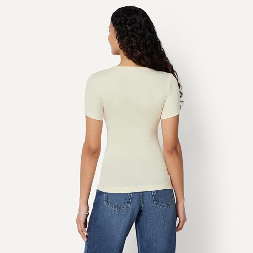 Image of Amazon Essentials Women's Slim-Fit Short-Sleeve Crewneck T-Shirt, Pack of 2