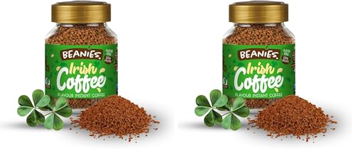 Image of Beanies Irish Cream Flavoured Instant Coffee | 50g | Freeze Dried Coffee with Irish Cream (Pack of 2)