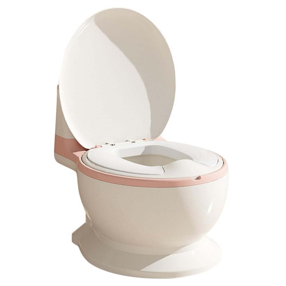 Maceta blanca Baby WC infantil, con sonido de drenaje, base antideslizante para la seguridad de tu bebé rosa, 2 unidades