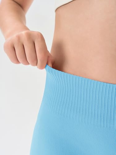 Haloumoning Girls High Waist Side Pinhole Athletic Shorts Kids Gymnastic Stretchy Yoga Volleyball Shorts 7-14 Years2