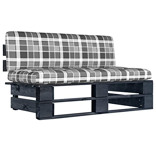 LIANGDONFC Sofa Jardin、Sofa exteriorSofá Central de palets de jardín Madera pino impregnada negroÈ il luogo perfetto per divertirsi con la famiglia e gli amici!