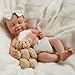 BABESIDE Full Body Silicone Reborn Baby Dolls - 12 Inch (Weight 3 lb) Weighted Full Silicone Realistic-Newborn Baby Doll Real Life Baby Dolls with Complete Accessories & Gift Box