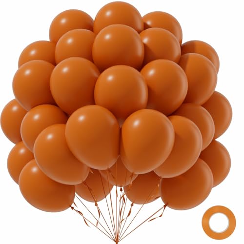Burnt Orange Balloons 12inch Burnt Orange Latex Balloons 50pcs Party Balloon for Fall Themed Bridal Baby Shower Wedding Graduation Birthday Party Decorations