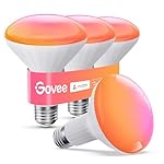 Govee BR30 Smart Light Bulbs, Works with Matter, Alexa and Google Assistant, LED Light Bulb, WiFi RGBWW Color Changing Flood Light Bulbs, Recessed Can Light Bulb, 2.4Ghz only, 850 Lumen, 4 Pack