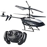 Fernlenk-Helikopter GH-233 im Mini-Format • Coole LED-Beleuchtung am Helikopter sowie Lade- und Status-LEDs • Stromversorgung Fernbedienung: 4 Batterien Typ AA / Mignon (nicht enthalten)