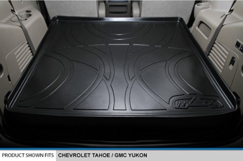 Smartliner All Weather Custom Fit Cargo Trunk Liner Floor Mat Behind 2Nd Row Black Compatible With 2015-2020 Tahoe/Yukon/Escalade #TOP1