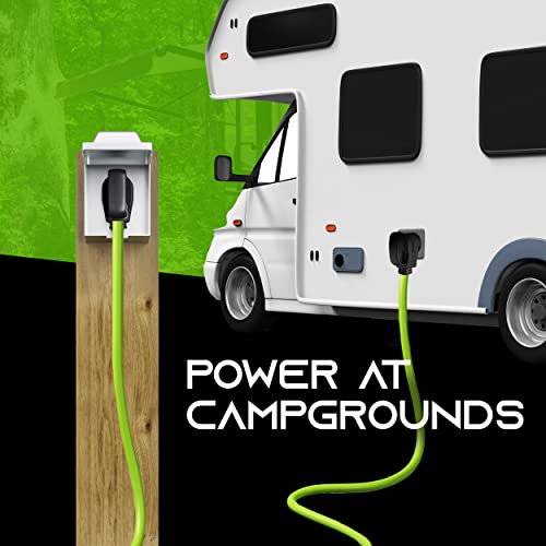 Gearit 50-Amp Extension Cord For Rv And Ev (100 Feet) 4-Prong 250-Volt, Tesla Model 3/S/X/Y, Nema 14-50P To 14-50R 6/3, 8/1 Stw Awg Gauge Outdoor Auto Power Cord #TOP6