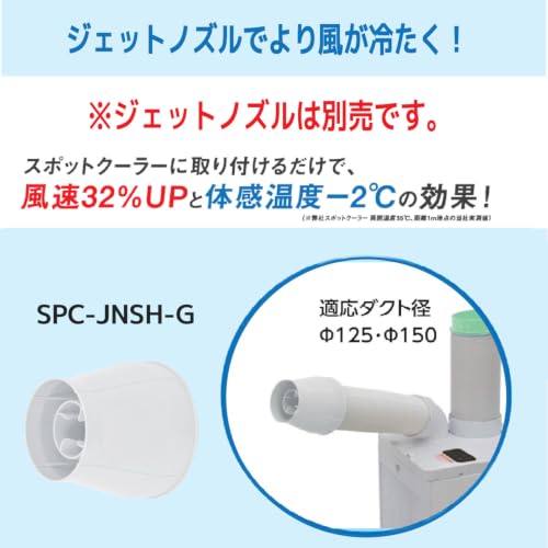 日動工業(Nichido Ind) スポットクーラー 1.8kw 100V 省スペース コンパクト SPC-18ACN-B