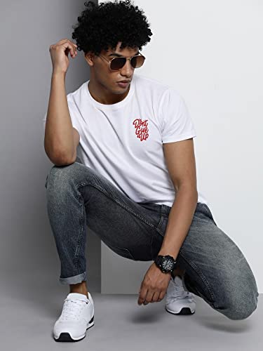 Image of The Indian Garage Co Men Slim Fit Solid Mid-Rise Stretchable Jeans