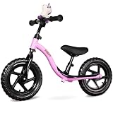 KRIDDO 幼児用 ペダルなし自転車 24ヶ月〜5歳向け 早期学習 キックバイク インタラクティブ 高い安定性 12インチ バランス フットレスト付き 2〜5歳 男の子・女の子用 パープル