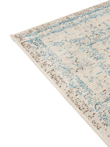 Miniatura 5 de Rugvista Nadia, Alfombra, Vintage, 80 X 300 Cm, Rectangular, Pelo Medio, Limpieza En Seco, Oeko Tex 100, Blanco Crema Greige