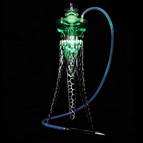 Shisha Hookah, 70cm Luxury Modern Glass Hookah Narghile Pipe with Hookah Accessories 