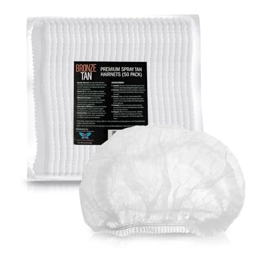 Bronze Tan Hair Nets for Spray Tanning or Food Service - Spray Tanning Supplies - Essential for Sunless Tanning -Perfect for Salons and Home Use - Protects Hair from Spray Tan Solution - 50 Pack