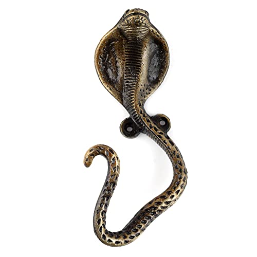 Indian Shelf Cobra Wall Hooks | Kids Coat Hooks | Snake Hooks |Kids Hooks | Vintage Animal Hooks | Iron Wall Hooks | Antique Snake Hooks | Single Peg Hooks | Iron Hooks | Pack Of 1 #TOP15