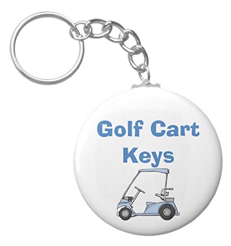 A&T Designs Golf Cart Keys 2.25” Keychain Golfing Golfer Course