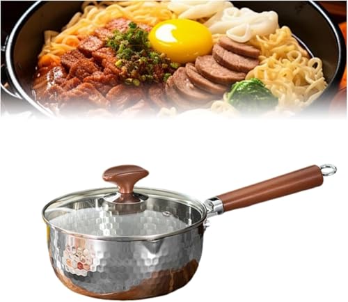 Olla de cocina japonesa de inducción con mango de madera para leche y sopa 2
