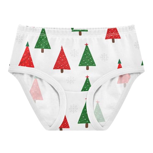 Cotton Girls Underwear Toddler Red Green Christmas Trees Panties for Girl Animals Briefs Kids Undies 2t