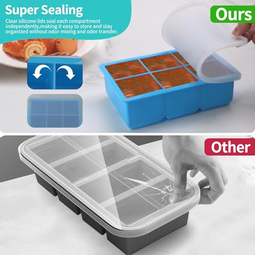 Moldes de silicona para congelador 2 unidades azules miniatura 4
