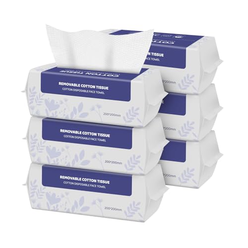 Serviettes jetables visage absorbantes et résistantes démaquillage douceur sans peluches x6