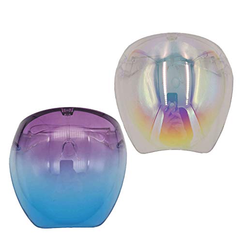 Lunettes de soleil punk bleues en PC transparent HD pour soirée techno et clubbing