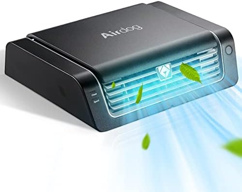 Airdog V5 Car Air Purifier - Patented TPA Technology Quiet Portable Air Purifier for Car, Washable Filter, Remove 99.9% of Dust, Smoke, Odors, and Harmful Particles, Ideal for Car Office Bedroom