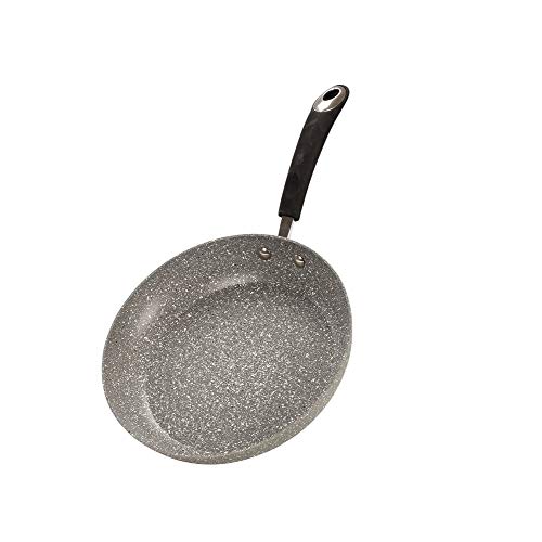 Bialetti Donatello Petravera Padella, Alluminio, Adatta all'induzione, 28 cm, Acciaio Inossidabile, Grigio