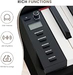 88 Key Full-Weighted Digital Piano, Full Size Electric Piano for Beginners, with U-Stand, 3 Pedal Unit, Adjustable Stool, Headphone, MIDI Functionality