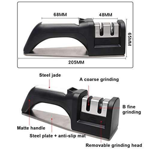 Manuelle Messerschärfer, 3 Stufen Messerschleifer Profi-Küchenmesserschärfer Haushaltsmesser Formen Und Schärfen – Bild 3