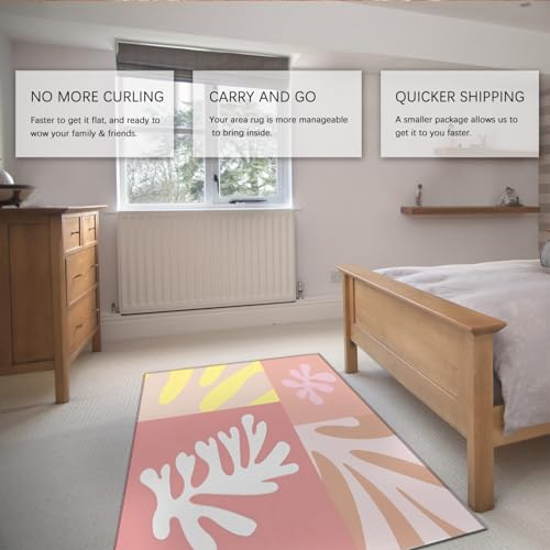 Tapis lavable Henri Matisse style motif d’algues pour balcon résistant extérieur intérieur