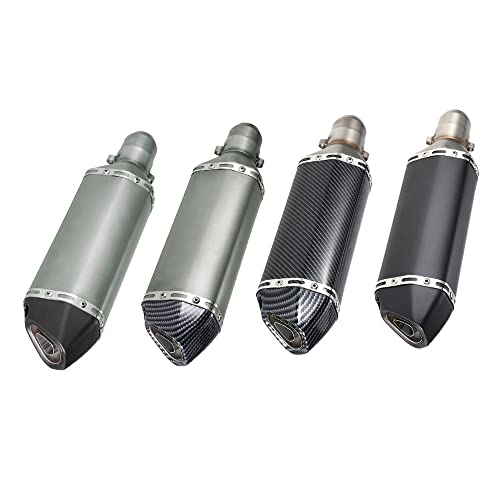 LOUJIN 38-51mm Cor de metal Pequena hexágono Fibra de carbono Cor Cauda oblíqua Reposição Silenciado