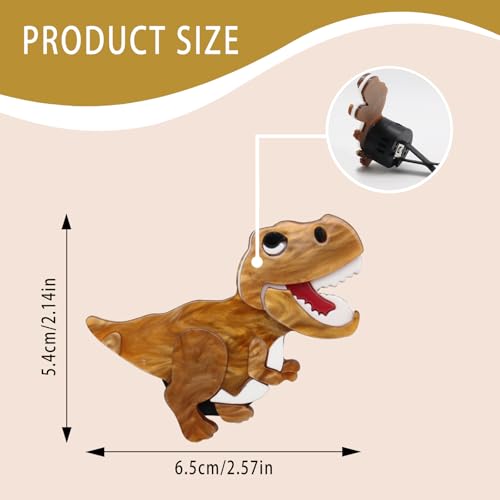 Image of ORIESSE Dinosaur Car Accessories,Cute Cartoon Car Air Freshener Vent Clip,Funny Dashboard Decor for Women Teens,Refillable Aroma Diffuser with T-Rex Design