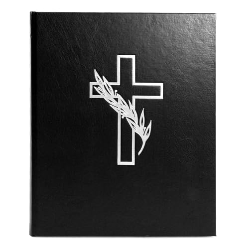 Livre de condoléances Goldbuch grand format 44 pages noires registre de deuil 11375