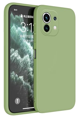 Topme Cover per Xiaomi MI 11 (6.81' Inches) Custodia Case, Protezione Della Pelle Della Custodia in Silicone Tpu - Verde Matcha